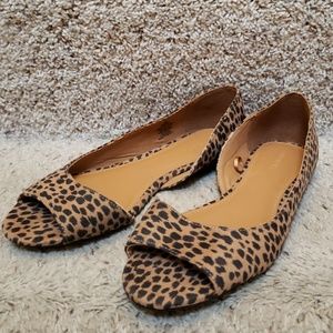 Leopard print flats
